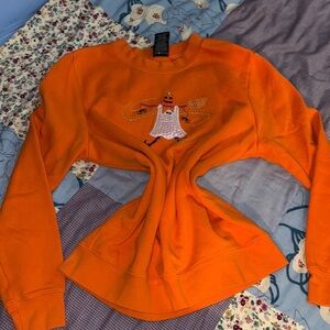 Vintage Orange Halloween Sweatshirt
